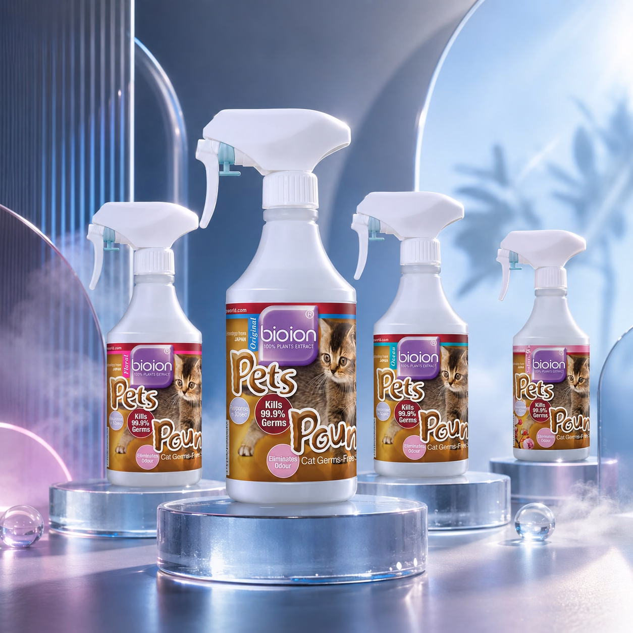 Bioion Pets Pounce Cat Sanitizer 500ml product image 1
